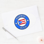Sticker Ovale Porto Rico (Enveloppe)