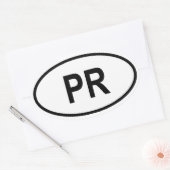 Sticker Ovale Porto Rico "PR" (Enveloppe)
