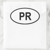 Sticker Ovale Porto Rico "PR" (Sac)