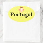 Sticker ovale Portugal* avec Croix portugaise (Sac)
