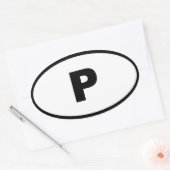 Sticker Ovale Portugal P Europe (Enveloppe)