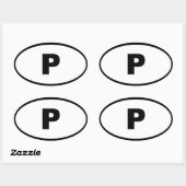 Sticker Ovale Portugal P Europe (Feuille)