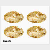 Sticker Ovale Potato chips junk cadeaux alimentaires (Feuille)