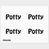 Sticker Ovale Potty (Feuille)