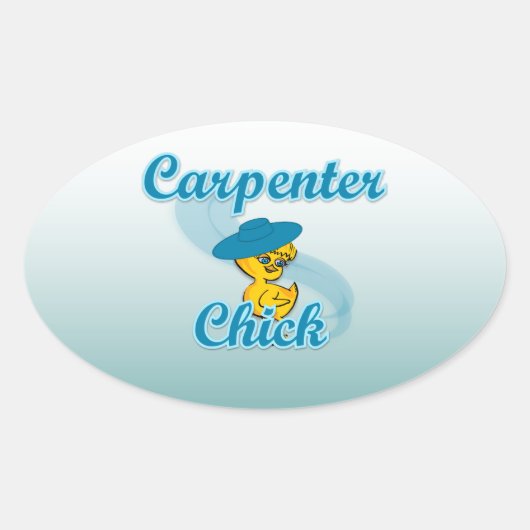 Sticker Ovale Poupée de charpentier #3 (Devant)