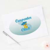 Sticker Ovale Poupée de charpentier #3 (Enveloppe)