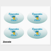 Sticker Ovale Poupée de charpentier #3 (Feuille)