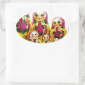 Sticker Ovale Poupées de Matryoshka (Sac)