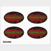 Sticker Ovale Poupées de plaisance (Feuille)
