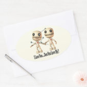 Sticker Ovale Poupées VooDoo (Enveloppe)