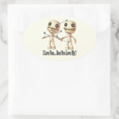 Sticker Ovale Poupées VooDoo (Sac)