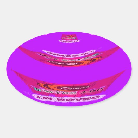 Sticker Ovale Pour drôle, je me manque de toi (Devant)