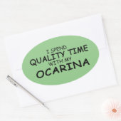 Sticker Ovale pour le temps de qualité Ocarina (Enveloppe)