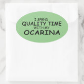 Sticker Ovale pour le temps de qualité Ocarina (Sac)