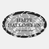Sticker ovale pour l'Halloween (Devant)