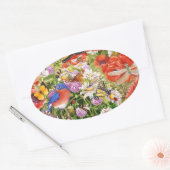 Sticker ovale pour oiseaux et papillons (Enveloppe)