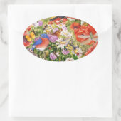 Sticker ovale pour oiseaux et papillons (Sac)
