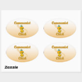 Sticker Ovale Poussette communiste (Feuille)
