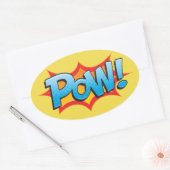 Sticker Ovale Pow comique ! (Enveloppe)
