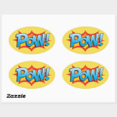 Sticker Ovale Pow comique ! (Feuille)