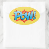 Sticker Ovale Pow comique ! (Sac)