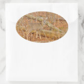 Sticker Ovale Premier hiver du Cerf de Bébé (Sac)