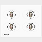 Sticker Ovale Premier programmeur informatique d'Ada Lovelace Wo (Feuille)