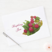 STICKER OVALE PRÉSERVE DE FRUITS ROUGES / RASPBERRIES (Enveloppe)