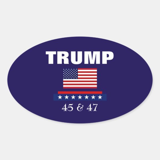 STICKER OVALE PRÉSIDENT TRUMP (Devant)