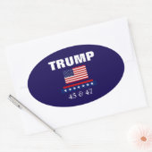 STICKER OVALE PRÉSIDENT TRUMP (Enveloppe)