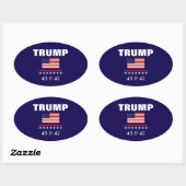 STICKER OVALE PRÉSIDENT TRUMP (Feuille)
