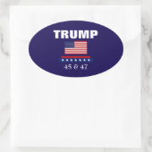 STICKER OVALE PRÉSIDENT TRUMP (Sac)