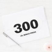 Sticker Ovale Presse banc de 300 livres (Enveloppe)