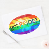 Sticker Ovale Pride LGBT Flag (Enveloppe)