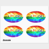 Sticker Ovale Pride LGBT Flag (Feuille)