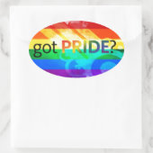 Sticker Ovale Pride LGBT Flag (Sac)