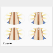 Sticker Ovale prier émoji (Feuille)