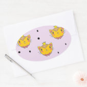 Sticker Ovale Princess kitty cat (Enveloppe)