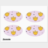 Sticker Ovale Princess kitty cat (Feuille)