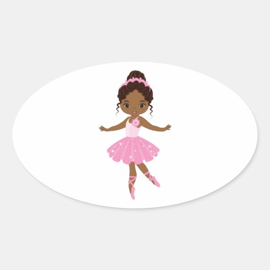 Sticker Ovale Princesse Ballerina (Devant)