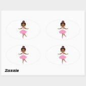Sticker Ovale Princesse Ballerina (Feuille)