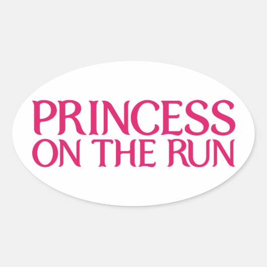 Sticker Ovale Princesse sur l'autocollant de course (Devant)