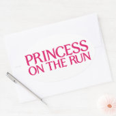 Sticker Ovale Princesse sur l'autocollant de course (Enveloppe)