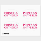 Sticker Ovale Princesse sur l'autocollant de course (Feuille)