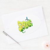 Sticker Ovale Printemps 3 (Enveloppe)