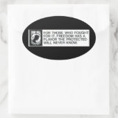 Sticker Ovale Prisonniers de guerre, disparus dans l'action (Sac)