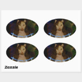 Sticker Ovale Pritty KiTty (Feuille)