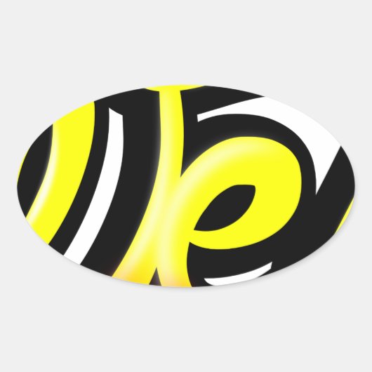 Sticker Ovale Produit graffiti wesh (Devant)