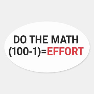 Sticker Ovale Prof Humour de Prof de Maths Blague