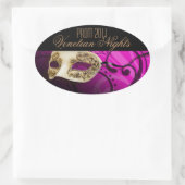 Sticker Ovale Prom 2011 Venetian Nights Masquerade Party (Sac)